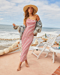 Mckinley Ribbed Knit Striped Maxi Dress-1