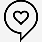 爱讲话泡沫图标高清素材 心脏的形状 接口 气泡 气球 爱讲话的气球 聊天的聊天气泡 UI图标 设计图片 免费下载 页面网页 平面电商 创意素材
