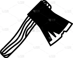 斧,木制,分离着色,黑色,白色,过时的,计算机图标,木材,建筑业