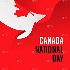 加拿大国庆日海报设计插画