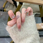 绿精灵猫眼多巴胺穿戴甲高级感气质裸色假指甲贴片简约美甲片成品-淘宝网