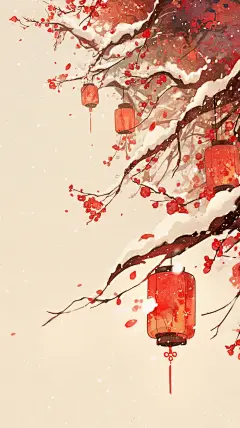 可商素材 | 白雪红梅 | 古风 - 小红书