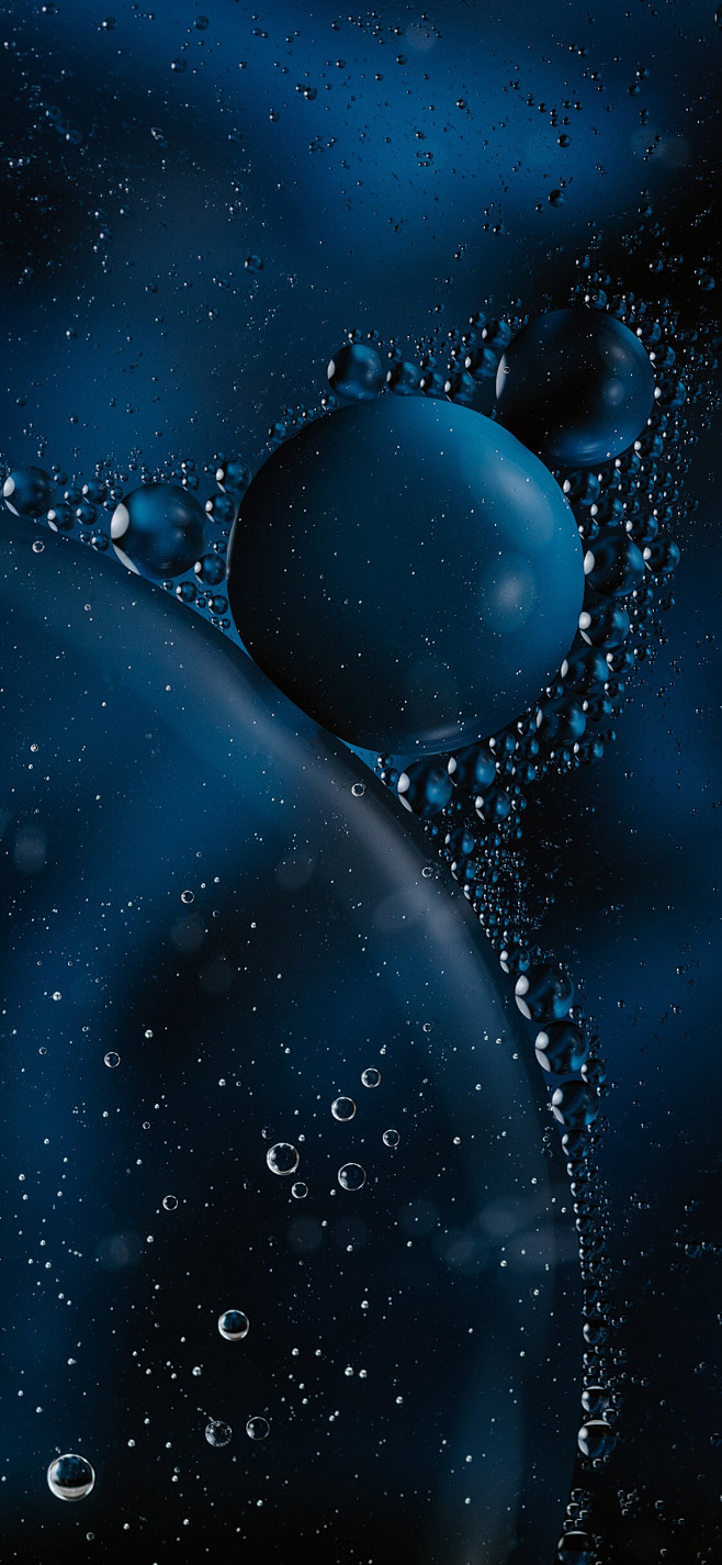 圆球体空间气泡蓝色苹果手机高清壁纸1125x2436爱思助手