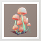 发光蘑菇艺术印刷