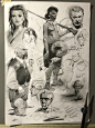 Drawings and sketches, Mauro Belfiore : Graphite, Charcoal, Ink penbrush__Painter  _急急如率令-B49449081B- -P2166405174P- _T2019719 ?yqr=17108801# _J基础采下来_T2019719 