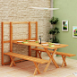 巴西家具品牌Sasajaca的实木折叠桌椅 | 新鲜创意图志