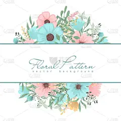 薄荷绿花背花边