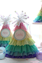 rainbow ruffle party hats {icing designs diy}