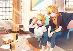 V家镜音连p站同人图集原画插画壁纸 – ACG图包网