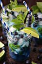 Blueberry Mojito。蓝莓莫尼托