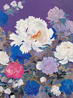 牡丹 油画 壁纸 AI - 小红书