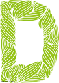 绿色条纹英文字体字母D图片png免抠元素字体元素背景装饰免扣图片设计图案