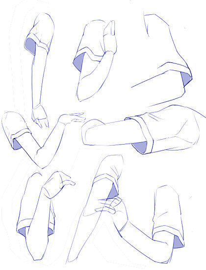 绘画参考各个角度的人体手臂的姿势参考人体素材