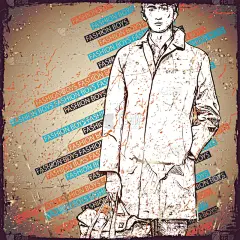 复古背景和时尚男.