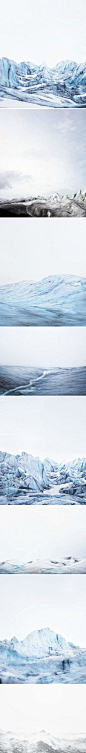 影像基因：“A Portrait of Ice”是美国摄影师 Caleb Cain Marcus 完成于2010年的一个私人拍摄项目，在这个项目中，摄影师用中画幅胶片来拍摄挪威、冰岛、新西兰巴塔哥尼亚、以及阿拉斯加地区的冰川地带，描绘出一个迥异于人们所认知的冰山景观。