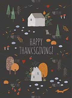 感恩节快乐!贺卡