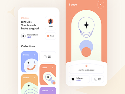 Mood board app desig...