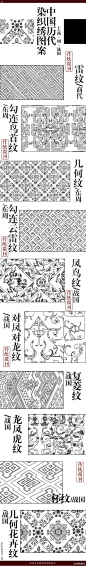 #传统微刊#【第六十三期·染织图案·上】中国古代染织纹样的题材、表现形式是多种多样的，有动物纹、花草纹、几何纹等，形成了独特的风格和艺术特征。随着时代的发展，染织纹样的风格、特征也不断变化。从现在的审美眼光来看，这些纹样丝毫没有过时之象，非常值得借鉴。@北坤人素材