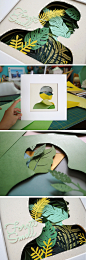 Colorful paper craft by Chao Zou