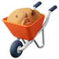 Wheelbarrow 3D Illustration