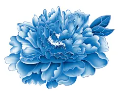 古典中国风青花瓷花纹花卉植物模版婚纱影楼后期PNG免抠设计素材