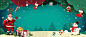 圣诞节绿色雪人文艺城堡蓝色banner网页背景免费下载_背景素材_觅知网-圣诞节-圣诞海报-圣诞元素-圣诞节专题-圣诞节素材-圣诞banner-圣诞背景