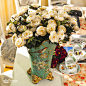 欧式田园普翠西亚祖母绿树脂陶瓷花瓶花器整体花艺