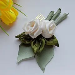 韩国布艺头饰品手工制作发饰蝴蝶结扭八字夹古典布艺绢花玫瑰发饰-淘宝网