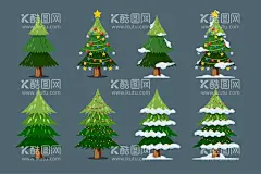 圣诞树  - 源文件下载【酷图网】圣诞树,植物,树木,圣诞节,贺卡装饰,节日,圣诞元素,圣诞装饰,圣诞树插图,卡通手绘