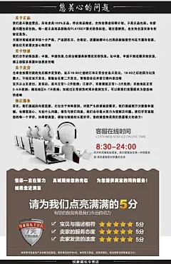 电商网店店铺购物须知海报