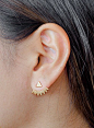 geometric ear cuff耳饰黄金