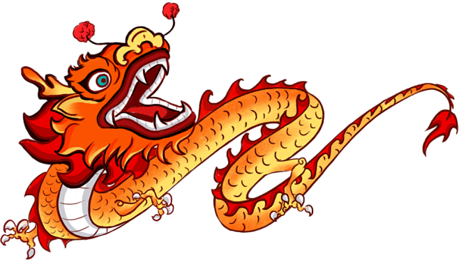 龙中国龙素材手绘卡通中国风中国元素促销京东淘宝沸腾国庆京东家用