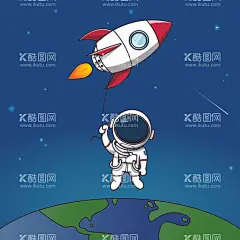 Q版宇航员探险火箭  - 源文件下载【酷图网】宇航员,卡通宇航员,航天员,卡通航天员,宇宙人,可爱宇航员,宇航员矢量图,宇航员插画,航天员矢量图,航天员插画,太空人,手绘宇航员,手绘航天员,Q版宇航员,Q版航天员