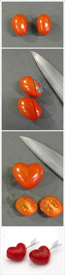 简单的水果造型 心形果盘 西餐摆盘也可以...