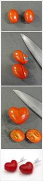 简单的水果造型 心形果盘 西餐摆盘也可以用哦