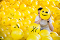 emojiballroom Emoji Emoticon ball installation Art Installation Inflatable Installation