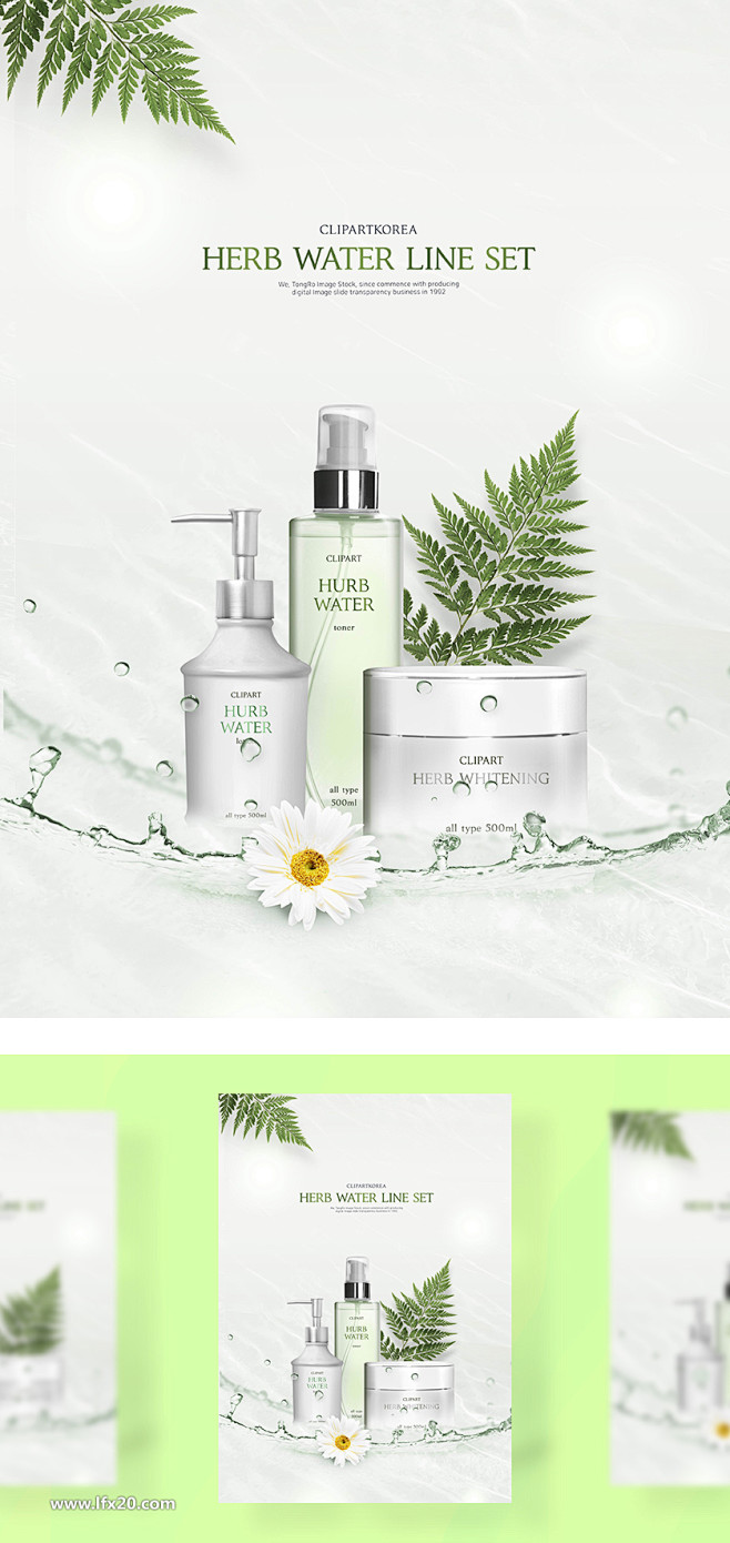 【乐分享】自然植物清爽化妆品护肤品叶子P...