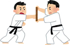 破板（空手道）素材2手绘png儿童插画免扣素材