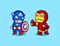 Civil War ironman iron man comic movie superhero hero mascot cute captain america illustration character cartoon logo