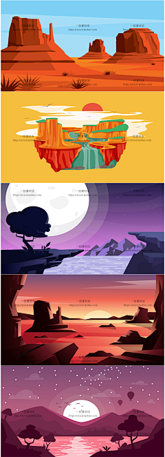 周Jony采集到矢量扁平场景插画