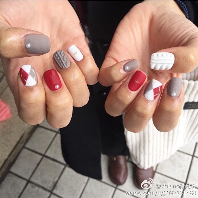 #knitted nail##毛衣甲# ...