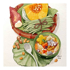 娜菲菲采集到手绘彩铅画