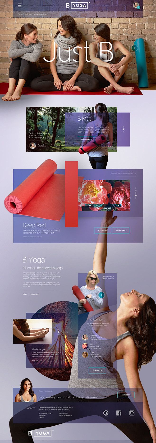 B Yoga Website : Web...