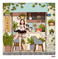 【小互动】
书店、甜品店......
如果可以 
你想开一家什么店呢？
画师：@东隆咚 
飞乐鸟分享