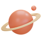土星行星 3d 插图