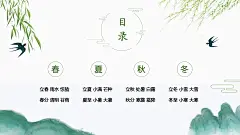 中国风古典山水页设计PPT目录页模板