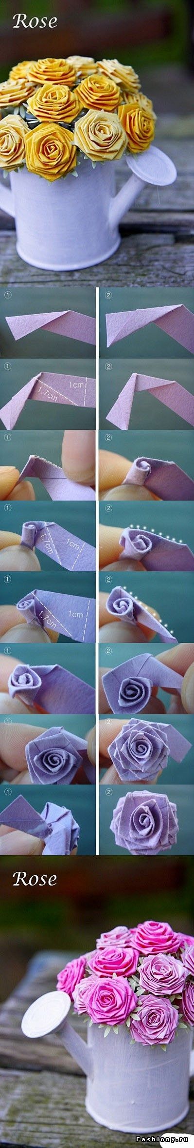 Paper roses tutorial...