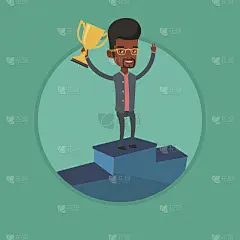 商人为他的商业奖励感到自豪