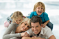 Royalty-free Image: Family on thr floor