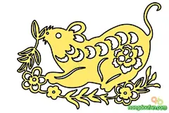 15张漂亮的彩色窗花剪纸卡通简笔画！剪纸窗花要怎么画？-红豆饭小学生简笔画大全